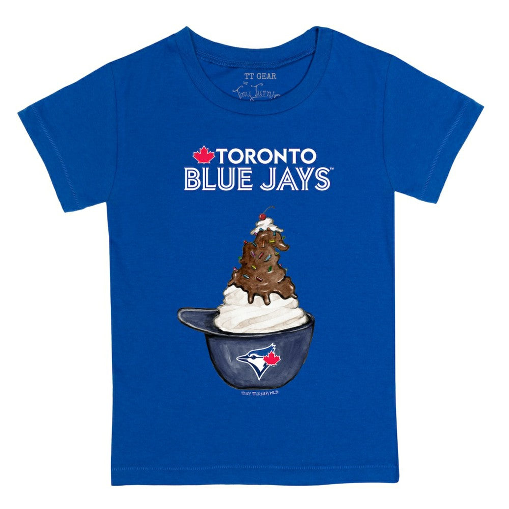 Toronto Blue Jays Tiny Turnip Youth Sundae Helmet T-Shirt Near Me
