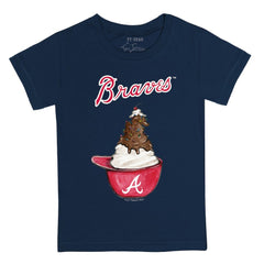 Atlanta Braves Tiny Turnip Youth Sundae Helmet T-Shirt for sale