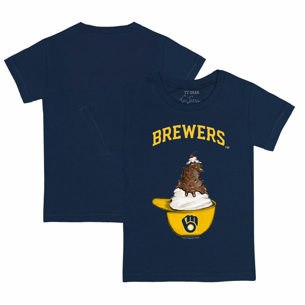 Milwaukee Brewers Tiny Turnip Youth Sundae Helmet T-Shirt Outlet
