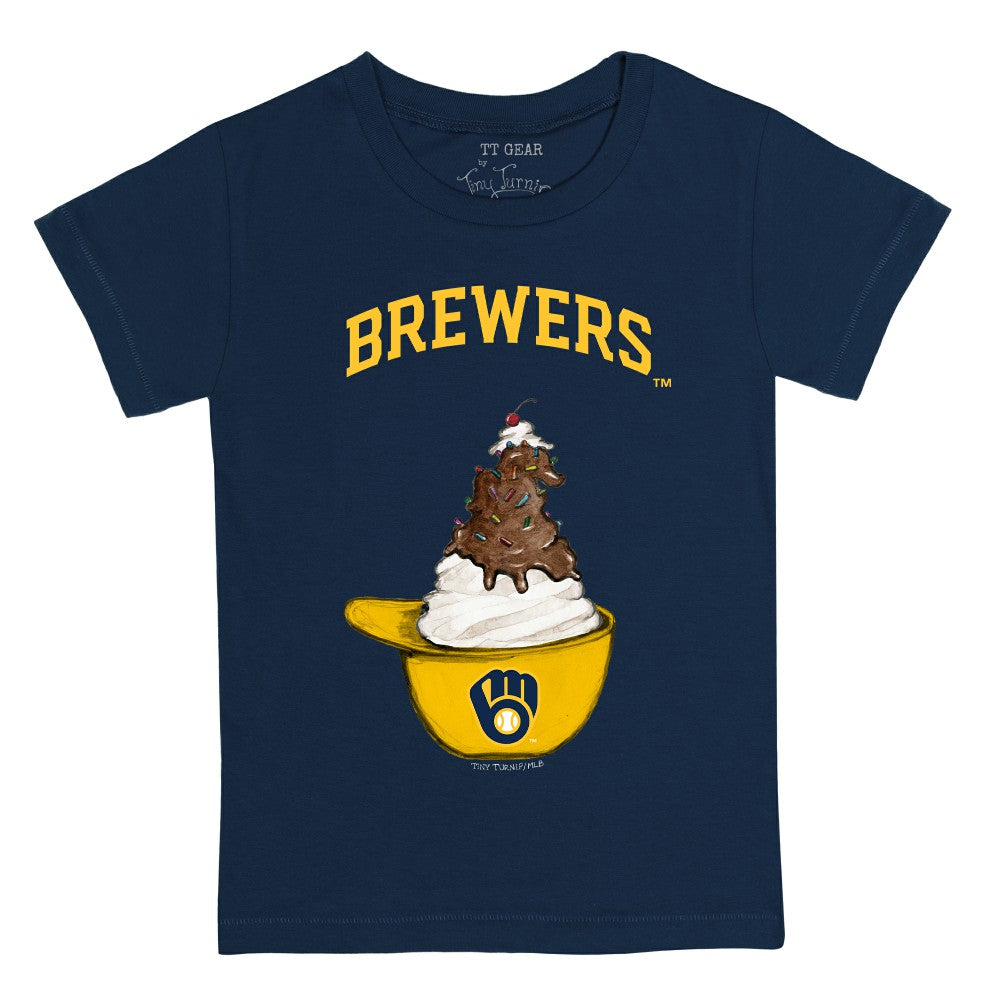 Milwaukee Brewers Tiny Turnip Youth Sundae Helmet T-Shirt Outlet