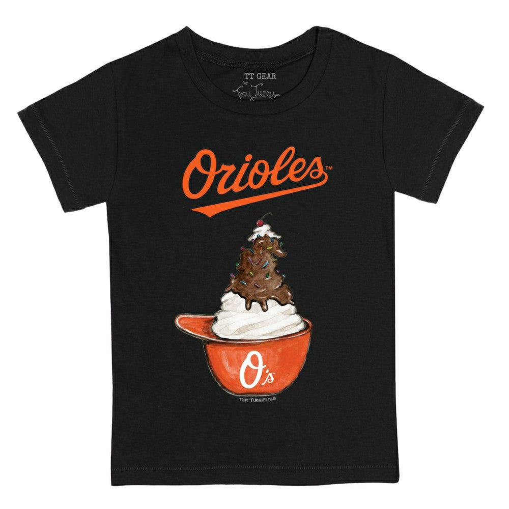 Baltimore Orioles Tiny Turnip Youth Sundae Helmet T-Shirt Sale