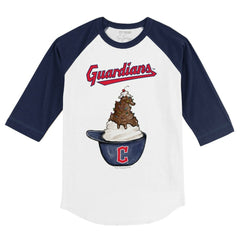 Cleveland Guardians Tiny Turnip Youth Sundae Helmet 3/4-Sleeve Raglan T-Shirt Discount