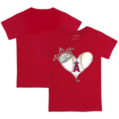Los Angeles Angels Tiny Turnip Youth Tiara Heart T-Shirt Discount