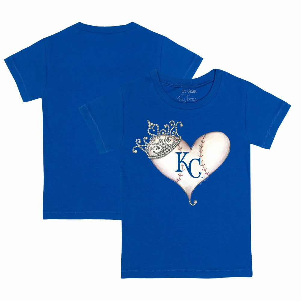 Kansas City Royals Tiny Turnip Youth Tiara Heart T-Shirt for sale