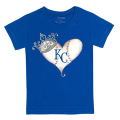Kansas City Royals Tiny Turnip Youth Tiara Heart T-Shirt for sale