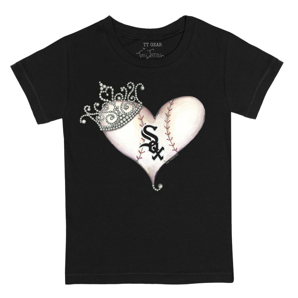 Chicago White Sox Tiny Turnip Youth Tiara Heart T-Shirt Outlet