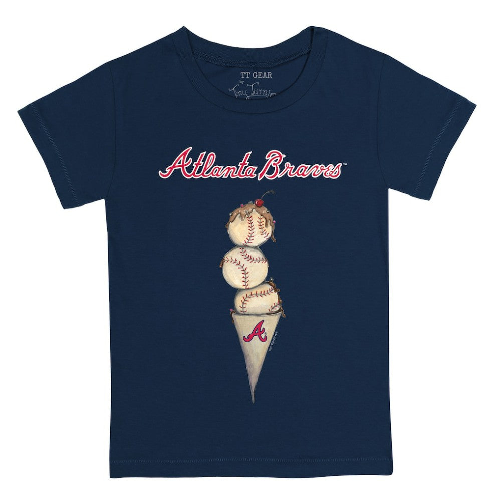 Atlanta Braves Tiny Turnip Youth Triple Scoop T-Shirt for sale