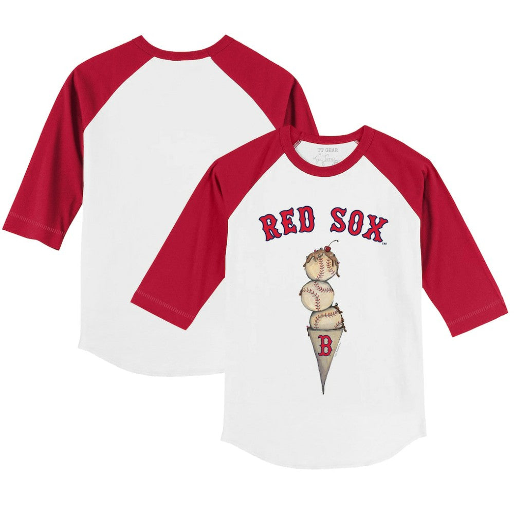 Boston Red Sox Tiny Turnip Youth Triple Scoop 3/4-Sleeve Raglan T-Shirt for sale
