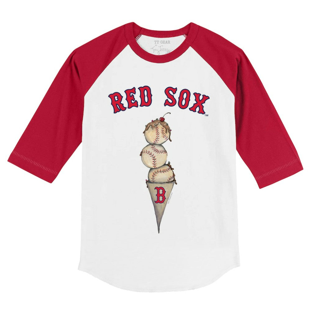 Boston Red Sox Tiny Turnip Youth Triple Scoop 3/4-Sleeve Raglan T-Shirt for sale