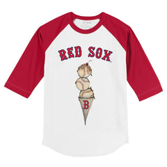 Boston Red Sox Tiny Turnip Youth Triple Scoop 3/4-Sleeve Raglan T-Shirt for sale