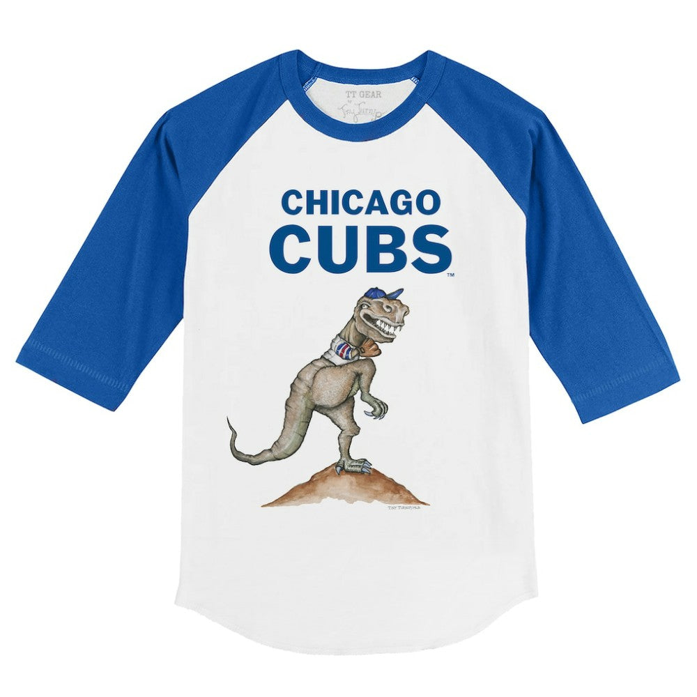 Chicago Cubs Tiny Turnip Youth TT Rex 3/4-Sleeve Raglan T-Shirt Outlet