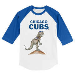 Chicago Cubs Tiny Turnip Youth TT Rex 3/4-Sleeve Raglan T-Shirt Outlet