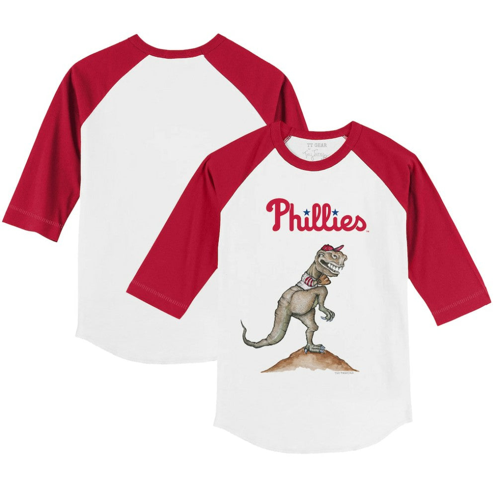 Philadelphia Phillies Tiny Turnip Youth TT Rex 3/4-Sleeve Raglan T-Shirt Sale