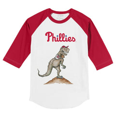Philadelphia Phillies Tiny Turnip Youth TT Rex 3/4-Sleeve Raglan T-Shirt Sale