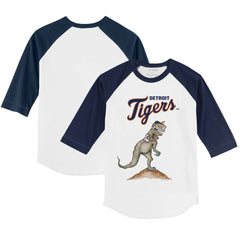 Detroit Tigers Tiny Turnip Youth TT Rex 3/4-Sleeve Raglan T-Shirt Discount