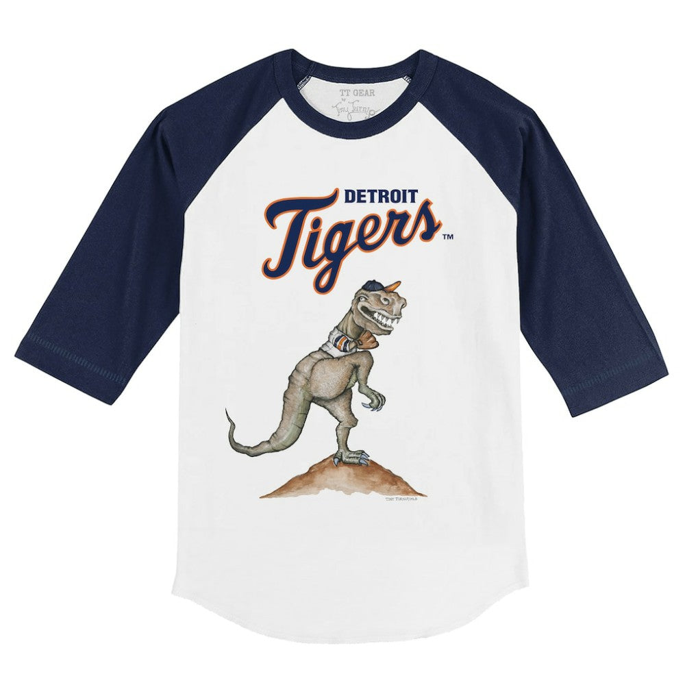 Detroit Tigers Tiny Turnip Youth TT Rex 3/4-Sleeve Raglan T-Shirt Discount