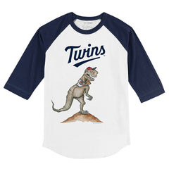 Minnesota Twins Tiny Turnip Youth TT Rex 3/4-Sleeve Raglan T-Shirt Discount