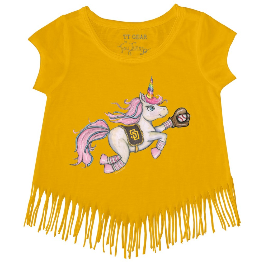 San Diego Padres Tiny Turnip Girls Youth Unicorn Fringe T-Shirt Near Me
