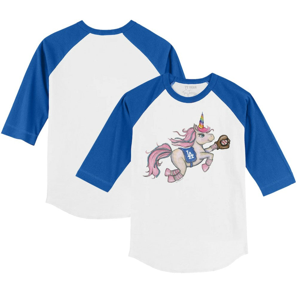 Los Angeles Dodgers Tiny Turnip Youth Unicorn 3/4-Sleeve Raglan T-Shirt Near Me