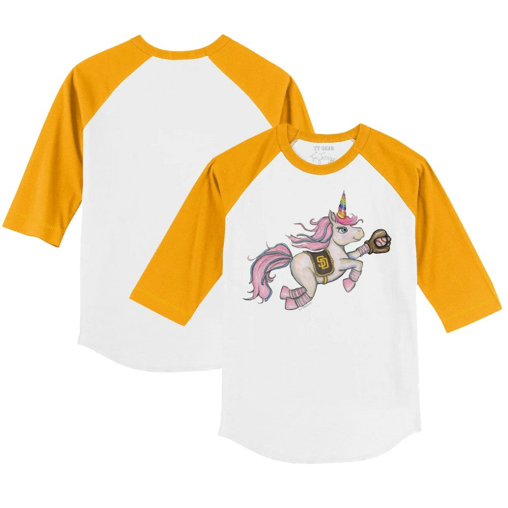 San Diego Padres Tiny Turnip Youth Unicorn 3/4-Sleeve Raglan T-Shirt for sale