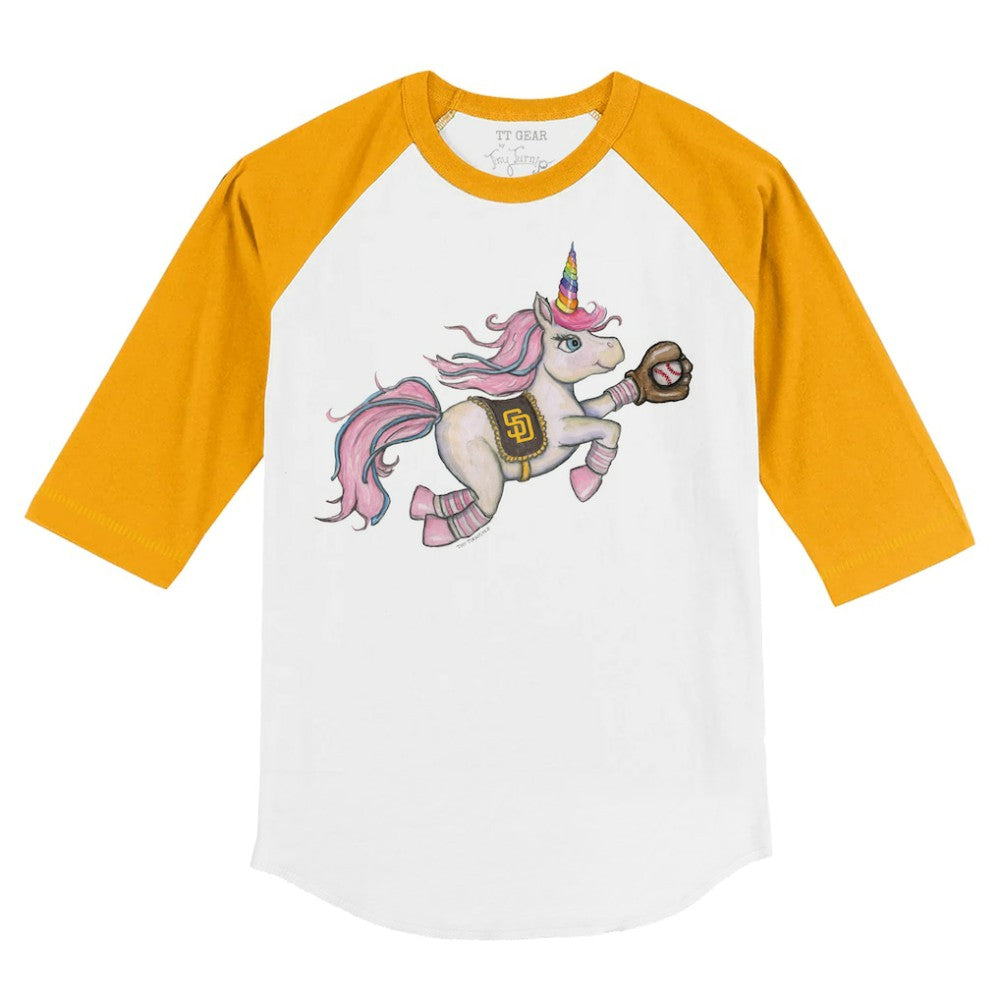 San Diego Padres Tiny Turnip Youth Unicorn 3/4-Sleeve Raglan T-Shirt for sale