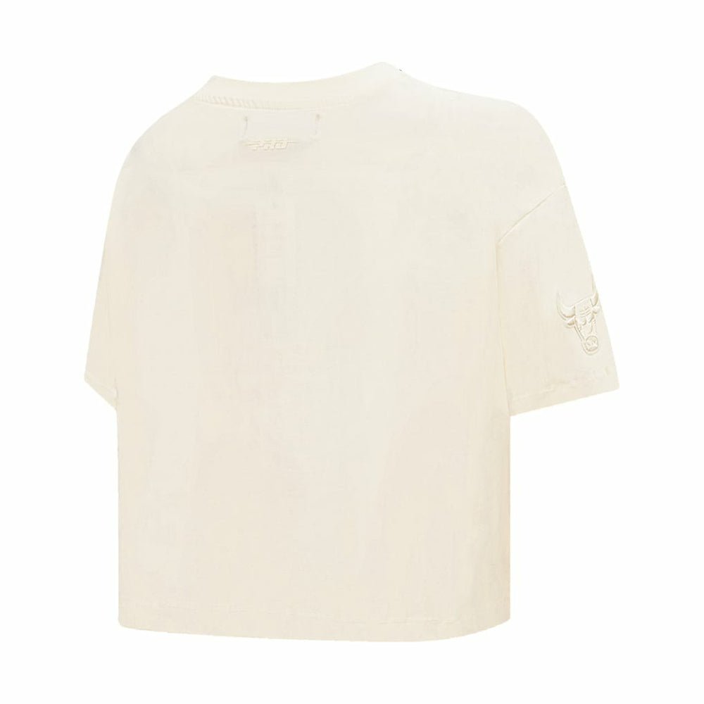 Chicago Bulls Pro Standard Women's Neutral Boxy Crop T-Shirt Cream