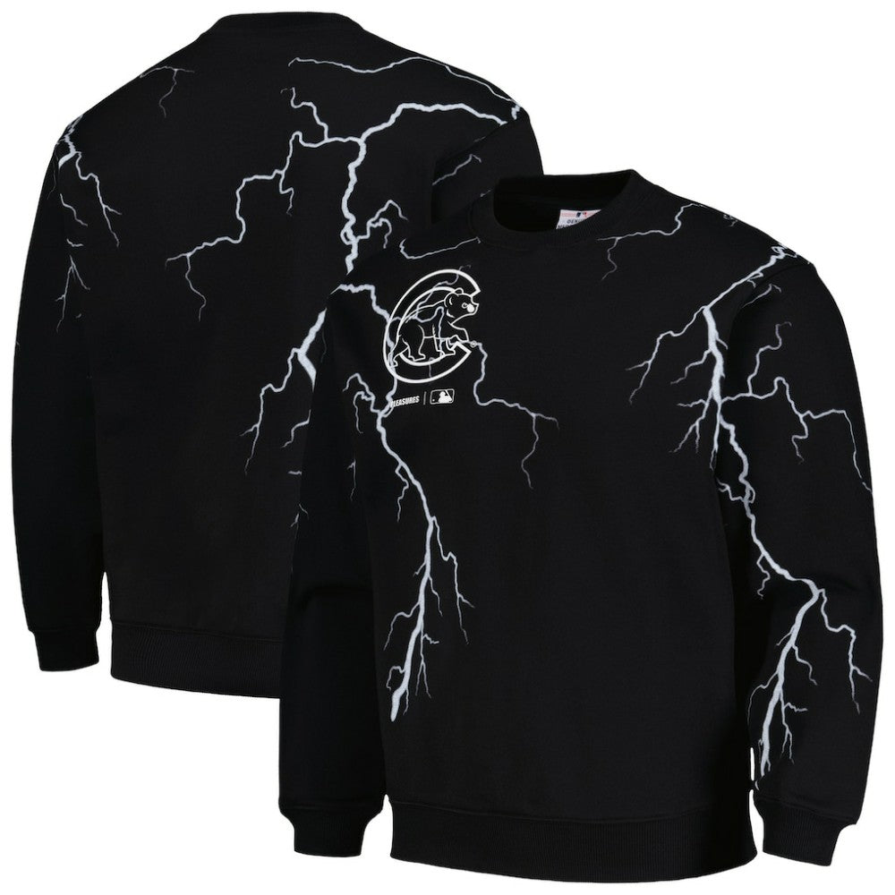 Chicago Cubs PLEASURES Lightning Crewneck Pullover Sweatshirt Near Me