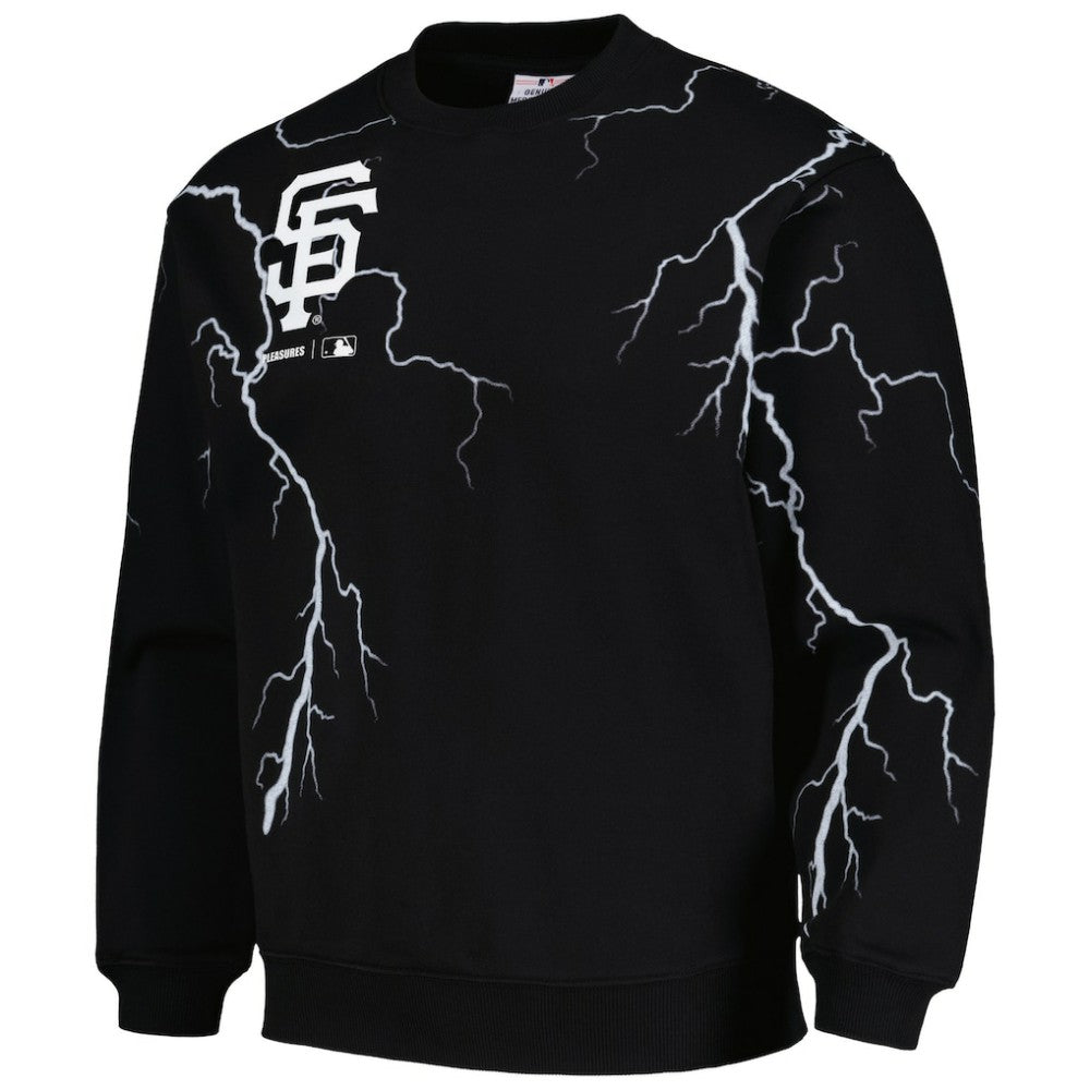 San Francisco Giants PLEASURES Lightning Crewneck Pullover Sweatshirt Near Me