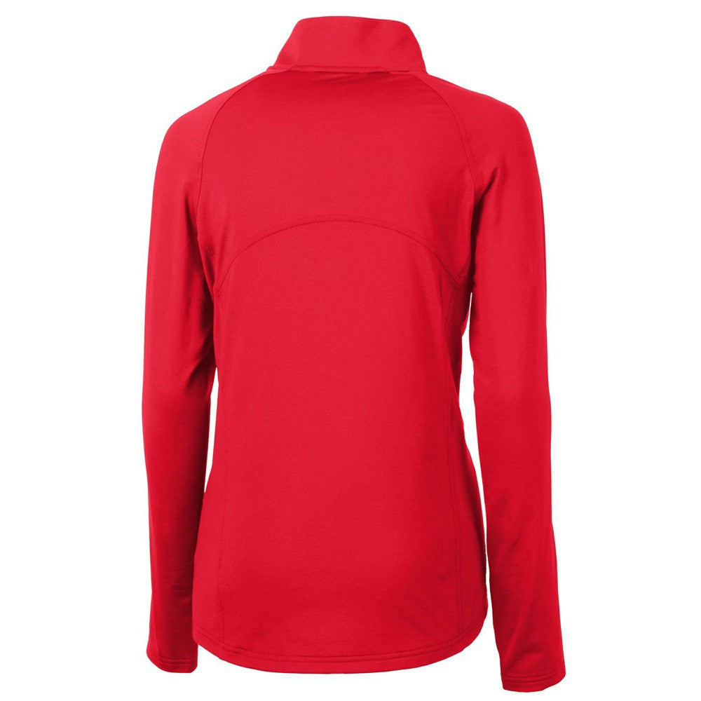 Cleveland Guardians Cutter & Buck Women's Americana Logo Adapt Eco Knit Stretch Recycled Half-Zip Pullover Top Discount