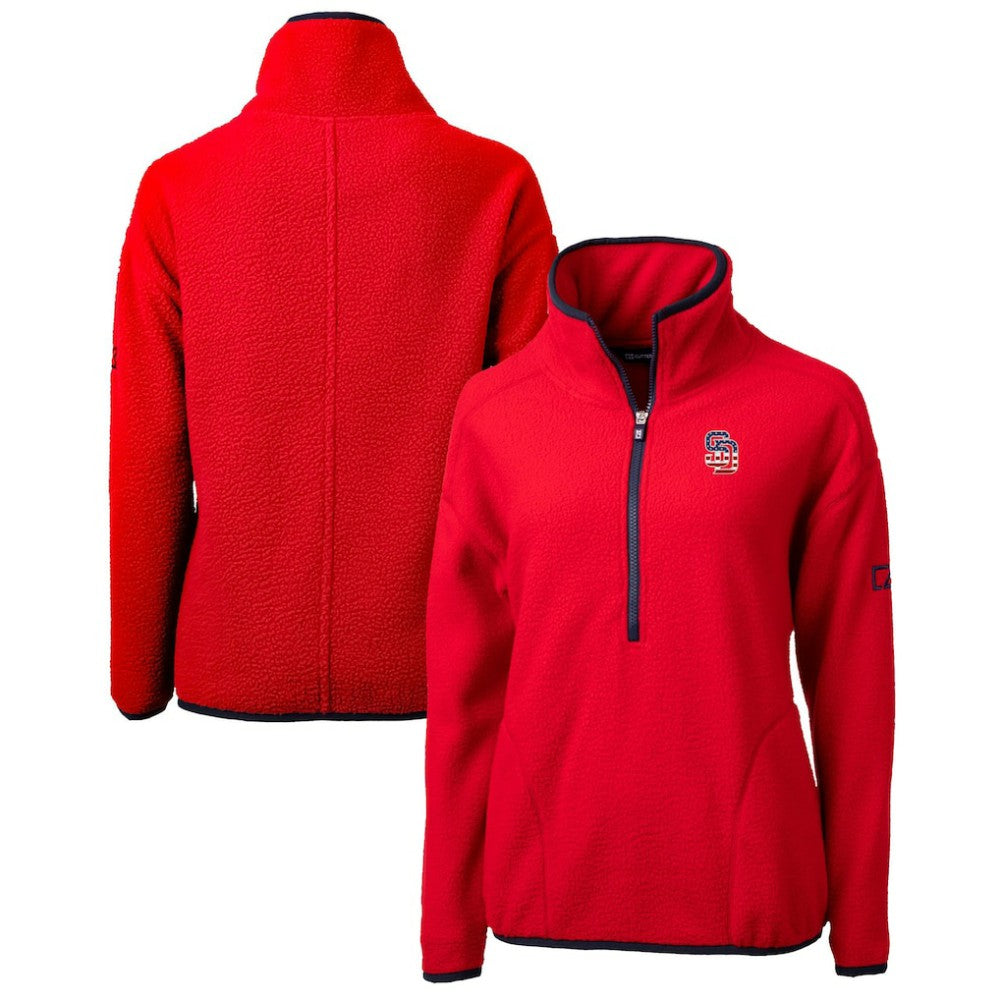 San Diego Padres Cutter & Buck Women's Americana Logo Cascade Eco Sherpa Fleece Half-Zip Pullover Jacket Near Me