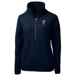 Philadelphia Phillies Cutter & Buck Women's Americana Logo Cascade Eco Sherpa Fleece Half-Zip Pullover Jacket for sale