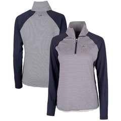 Washington Nationals Cutter & Buck Women's Americana Logo Forge Tonal Stripe Stretch Half-Zip Pullover Top Online