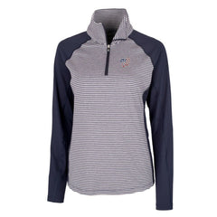 Washington Nationals Cutter & Buck Women's Americana Logo Forge Tonal Stripe Stretch Half-Zip Pullover Top Online