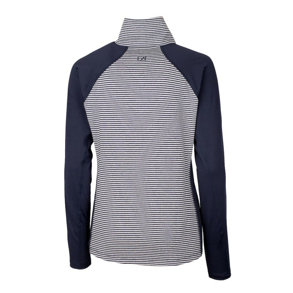Washington Nationals Cutter & Buck Women's Americana Logo Forge Tonal Stripe Stretch Half-Zip Pullover Top Online