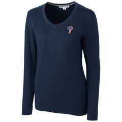 Philadelphia Phillies Cutter & Buck Women's Americana Logo Lakemont Tri-Blend V-Neck Pullover Sweater Near Me