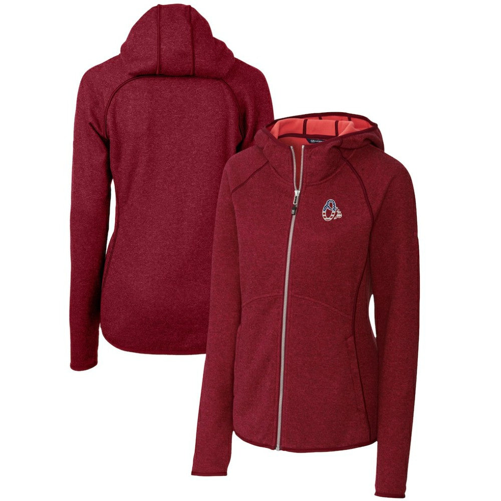 Baltimore Orioles Cutter & Buck Women's Americana Logo Mainsail Sweater-Knit Full-Zip Hoodie for sale