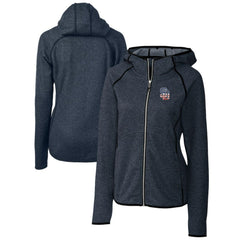 San Diego Padres Cutter & Buck Women's Americana Logo Mainsail Sweater-Knit Full-Zip Hoodie Outlet