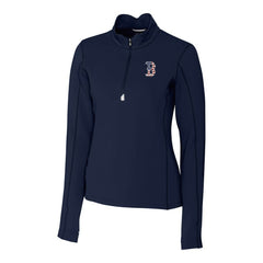 Boston Red Sox Cutter & Buck Women's Americana Logo DryTec Traverse Stretch Quarter-Zip Pullover Top Near Me