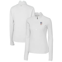 San Francisco Giants Cutter & Buck Women's Americana Logo DryTec Traverse Stretch Quarter-Zip Pullover Top Outlet