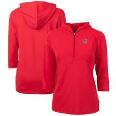Minnesota Twins Cutter & Buck Women's Americana Logo DryTec Virtue Eco Pique Recycled Half-Zip Pullover Hoodie Near Me