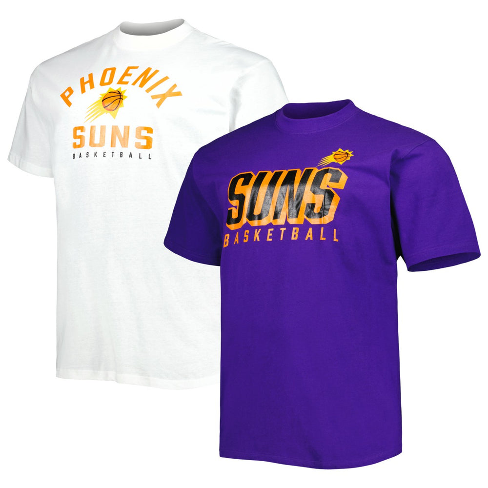 Fanatics Phoenix Suns Big & Tall Two-Pack T-Shirt Set Purple/White