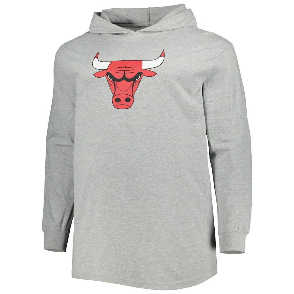 Fanatics Chicago Bulls Big & Tall Pullover Hoodie Heather Gray