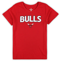 Fanatics Chicago Bulls Women's Plus Size T-Shirt & Shorts Combo Set Red/Heather Gray