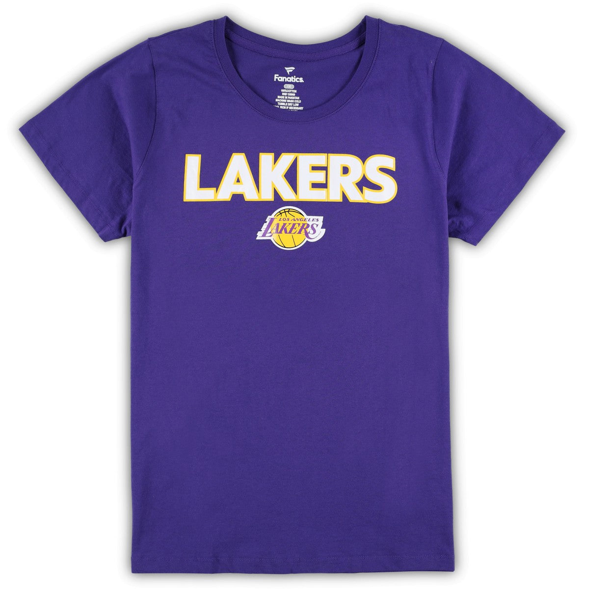 Fanatics Los Angeles Lakers Women's Plus Size T-Shirt & Shorts Combo Set Purple/Heather Gray