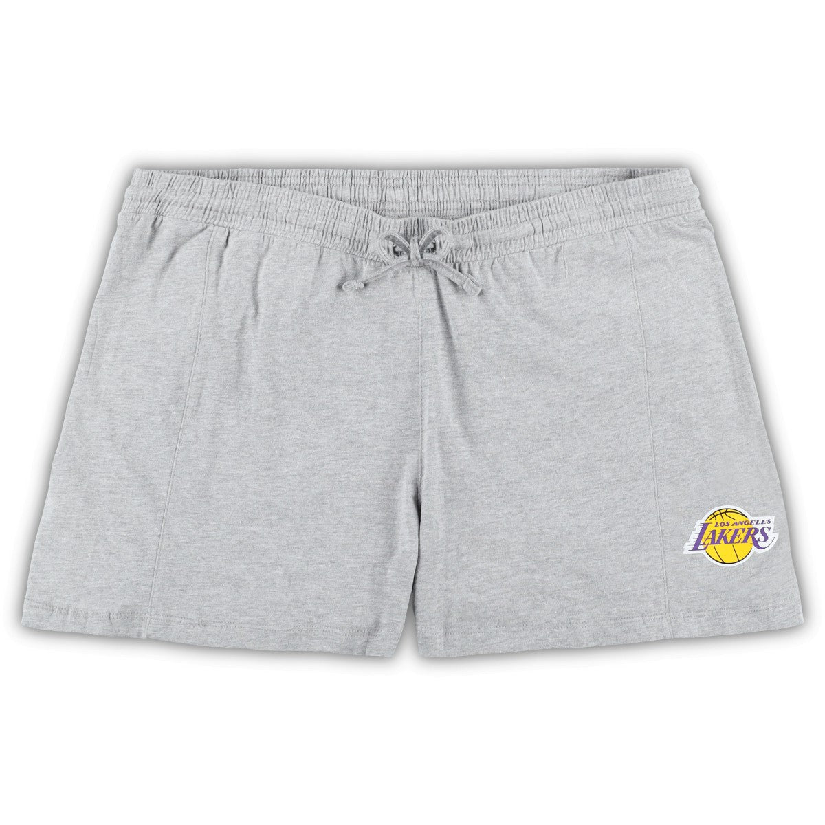 Fanatics Los Angeles Lakers Women's Plus Size T-Shirt & Shorts Combo Set Purple/Heather Gray