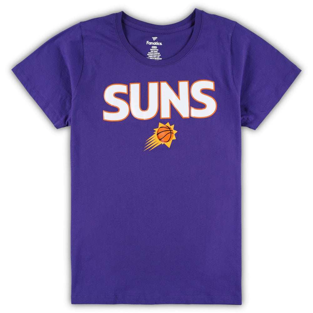 Fanatics Phoenix Suns Women's Plus Size T-Shirt & Shorts Combo Set Purple/Heather Gray