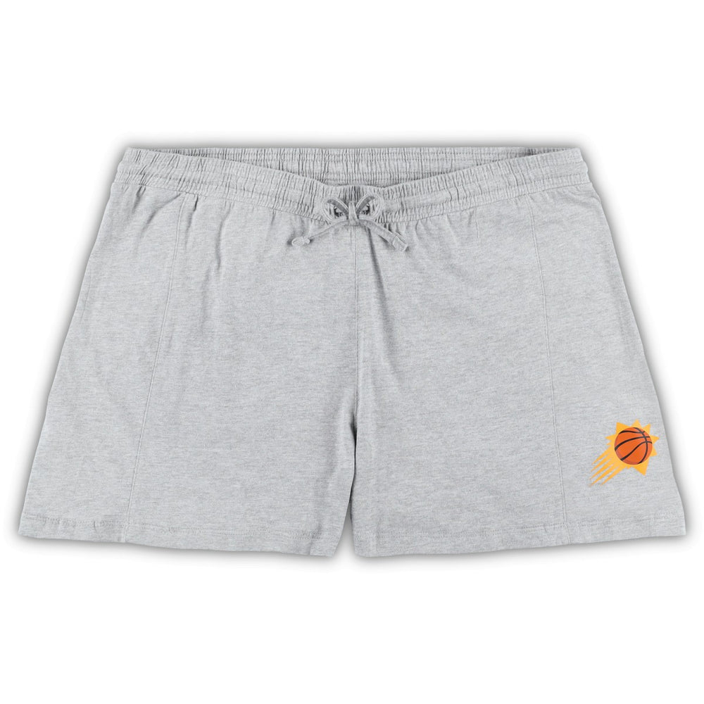 Fanatics Phoenix Suns Women's Plus Size T-Shirt & Shorts Combo Set Purple/Heather Gray