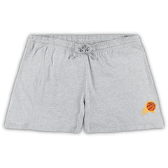 Fanatics Phoenix Suns Women's Plus Size T-Shirt & Shorts Combo Set Purple/Heather Gray