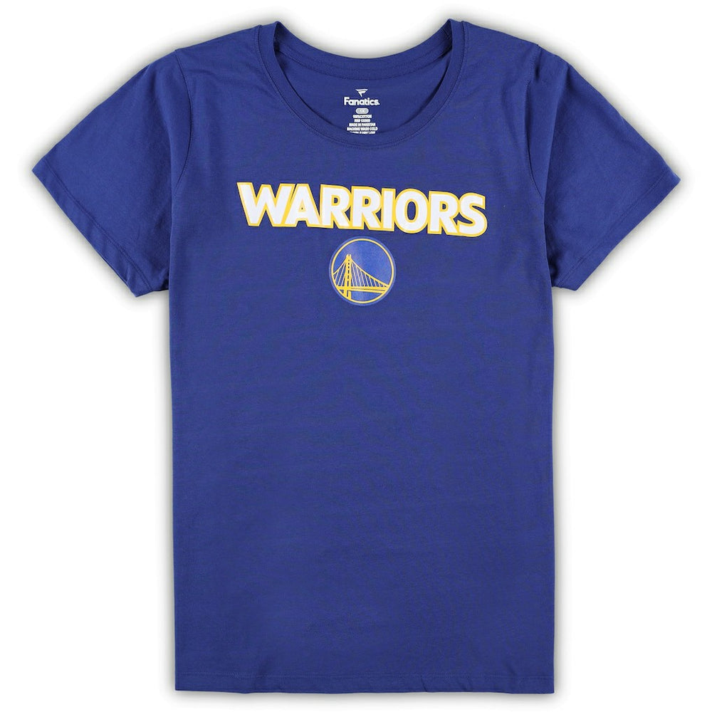 Fanatics Golden State Warriors Women's Plus Size T-Shirt & Shorts Combo Set Royal/Heather Gray