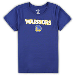 Fanatics Golden State Warriors Women's Plus Size T-Shirt & Shorts Combo Set Royal/Heather Gray